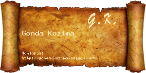 Gonda Kozima névjegykártya